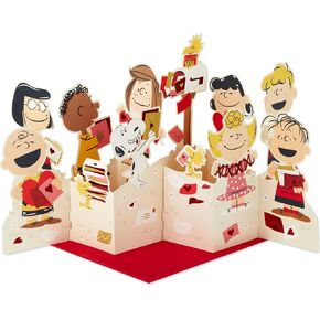 Hallmark Peanuts Jumbo Valentine's Day Pop Up Card (Snoopy at Mailbox) for Kids, Teachers, Coworkers