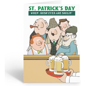 Stonehouse Collection Assorted St. Patrick's Day Cards - 12 Funny St Patricks Day Cards & Envelopes - USA Made (Assorted)