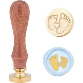 PH Pandahall Foot Wax Seal Seal Stamp ختم ختم ختم الرجعية لتزيين الأظرف ، دعوة الحفلات ، حزم النبيذ ، تعبئة الهدايا ، بطاقات المعايدة