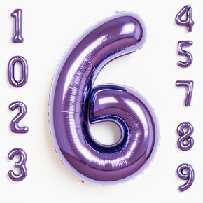 7 Balloon Number 40 Inch for Boy or Girl Big Purple 0-9 Foil Mylar Large 7 Number Balloon Happy 7th Birthday Party Anniversary Decorations Supplies