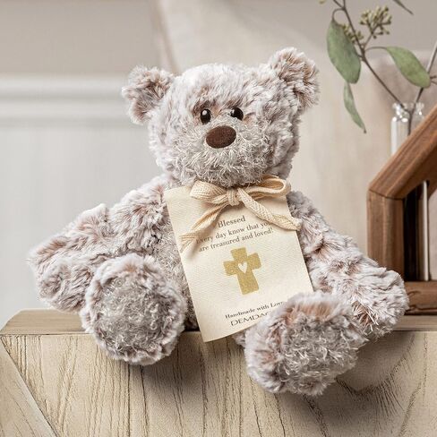 DEMDACO Blessing Mini Giving Bear Brown 8.5 inch Plush Polyester Fabric Stuffed Animal in Saudi Arabia