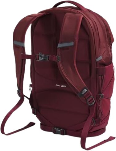 The North Face Women Borealis Luxe Commuter Backpack - PFAS Free ، Sumac/Burnt Coral Metallic ، Size One in Kuwait