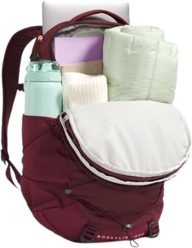 The North Face Women Borealis Luxe Commuter Backpack - PFAS Free ، Sumac/Burnt Coral Metallic ، Size One in Kuwait
