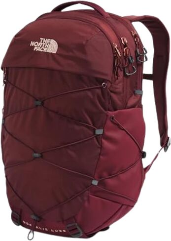 The North Face Women Borealis Luxe Commuter Backpack - PFAS Free ، Sumac/Burnt Coral Metallic ، Size One in Kuwait