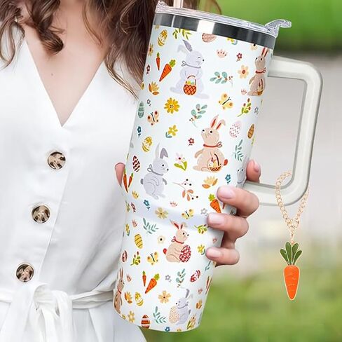 LUOTIVON 4 قطعة إكسسوارات جذابة لعيد الميلاد لكأس ستانلي عيد الميلاد سلسلة المفاتيح مقبض سحر لستانلي بهلوان للنساء in Kuwait