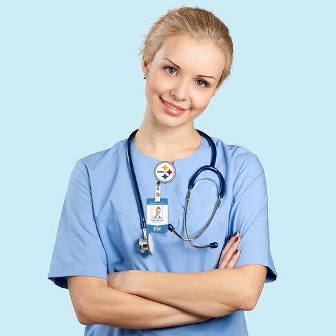 Retractable Badge Reel Holder for Chiefs with ID Clip for Nurse, Teacher, Doctor, Medical Assistant, Office Worker in Saudi Arabia