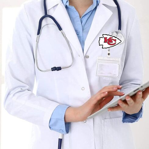Retractable Badge Reel Holder for Chiefs with ID Clip for Nurse, Teacher, Doctor, Medical Assistant, Office Worker in Saudi Arabia