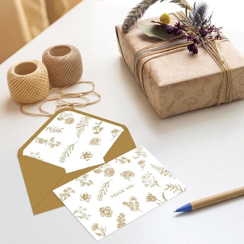 Whaline 36Pcs Blue Floral Thank You Cards with Envelopes and Stickers Blue Greeting Cards Blank Note Cards for Weddings Bridal Shower Baby Shower in Kuwait