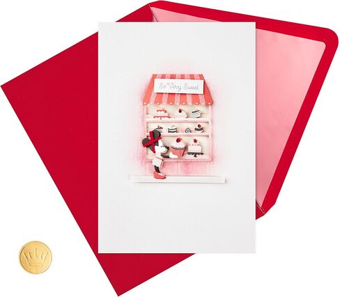 Hallmark Signature Disney Valentine's Day Card (Minnie Mouse Cupcakes) (699VFE1026) in Saudi Arabia