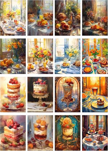 Decoupage Paper Pack (35 Sheets 6 "x8") لوحات ألوان مائية من النبيذ المذهل والعنب Flonz Vintage Illustration بطاقات لتفكيك وحرف اليقظة والسردة in Kuwait