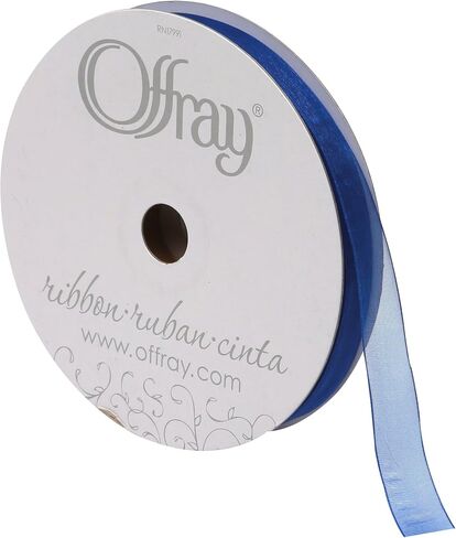 Berwick Offray LLC 978771 Simply Sheer Asiana Ribbon -5/8" W X 25 yd - Blue Mist Ribbon in Kuwait