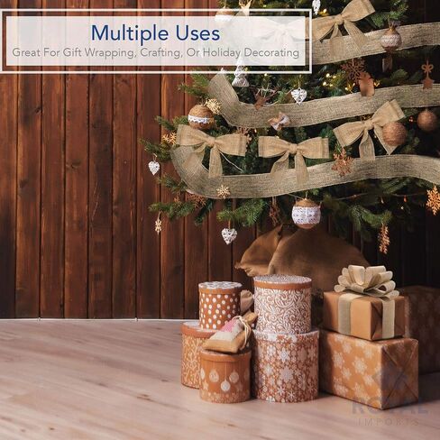 Royal Imports Natural Burlap Jute Wired Fabric Ribbon 2.5" (#40) for Floral, Holiday & Craft Decoration, 25 Yard Bulk Roll (75 FT Spool) in Saudi Arabia