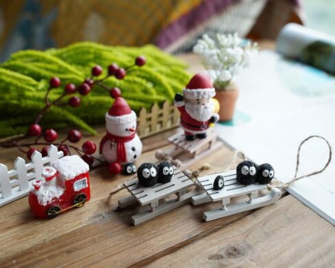 Miniature Black Briquet, Micro Pals Elf, Dollhouse Miniature Briquet Elf, Cute Mini Briquet Figurine, for Fairy Garden, Terrarium, Miniature Garden, or Dollhouse Playground (20PCS) (Black - Single) in Saudi Arabia
