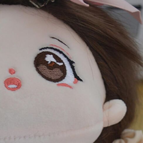 20cm Anime Plush Dolls with Long Hair Doll Clothes and Embroidered Face - Cotton Doll Dress Up for Play or Display in Saudi Arabia