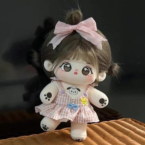 20cm Anime Plush Dolls with Long Hair Doll Clothes and Embroidered Face - Cotton Doll Dress Up for Play or Display in Saudi Arabia