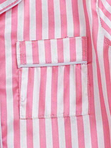 MyFav Pajama Set for Girls Button Down Silky Kids Sleepwear Nightwear Loungewear Clothes Set in Kuwait
