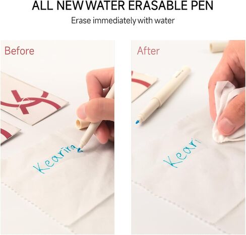 New White Water Erasable Marking Pen for Fabric, Smooth Touch Disappearing Ink Marker, Fabric Embroidery Pen, Water Soluble Tool for Quilting, Sewing, DIY Crafts in Saudi Arabia