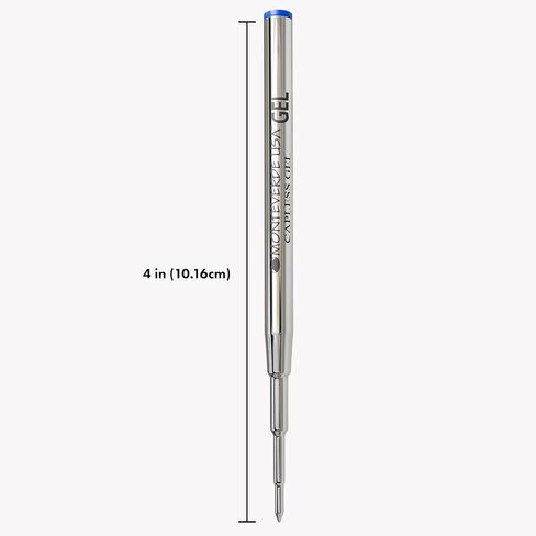 Monteverde USA Capless Gel Rechill لتناسب أقلام Montblanc Point - Medium Point ، Black 2 Count (1Pack) (M432BK) in Kuwait