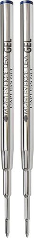 Monteverde USA Capless Gel Rechill لتناسب أقلام Montblanc Point - Medium Point ، Black 2 Count (1Pack) (M432BK) in Kuwait