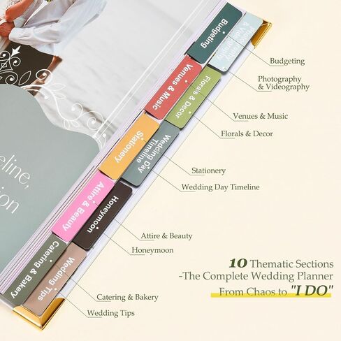 Wedding Planner Book and Organizer for Brides,176 Pages Wedding Planning with Checklists, Stickers, Calendars, Countdown Guide, Engagement Gift Ideas, Creative Design for Couples in Saudi Arabia