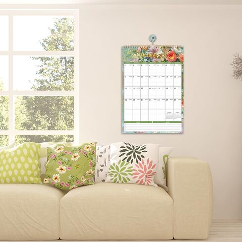 2025-2026 Calendar - Wall Calendar 2025-2026, Jul.2025 - Dec.2026, 12"x17", 2025-2026 Wall Calendar with Twin-Wire Binding + Hanging Hook + Large Ruled Blocks with Julian Dates in Saudi Arabia