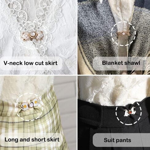 MOTYAWN 4 Styles Jean Button Pins, Adjustable Jean Button, Detachable Jean Button Pin, No Sewing Required, Perfect Fit Instant Jean Button (4 Pairs of Flowers Models) in Saudi Arabia