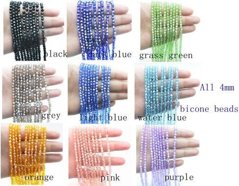 8mm Bicone Crystal Glass Beads Briolette Rondelle Bead for Jewelry Making Assorted 15 Color Faceted Spacer Beads 500pcs in Kuwait