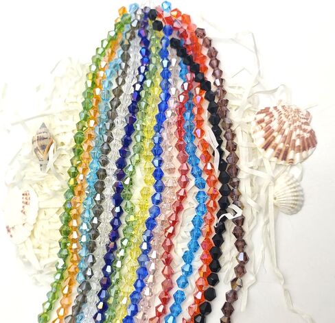 8mm Bicone Crystal Glass Beads Briolette Rondelle Bead for Jewelry Making Assorted 15 Color Faceted Spacer Beads 500pcs in Kuwait