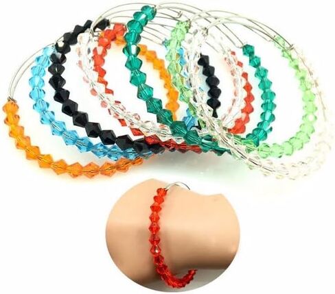 8mm Bicone Crystal Glass Beads Briolette Rondelle Bead for Jewelry Making Assorted 15 Color Faceted Spacer Beads 500pcs in Kuwait