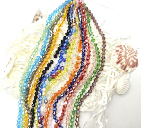 8mm Bicone Crystal Glass Beads Briolette Rondelle Bead for Jewelry Making Assorted 15 Color Faceted Spacer Beads 500pcs in Kuwait
