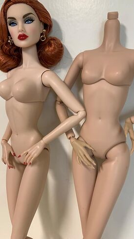 DIY OOAK DOLL BODIES لاستبدالها 12 بوصة دمية أزياء الجسام Supermodel Collector Body Body مفصلية مقبولة دمية تصليح (#4 شوكولاتة داكنة) in Kuwait