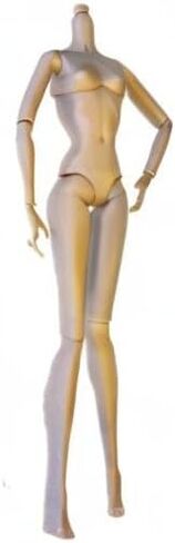 DIY OOAK DOLL BODIES لاستبدالها 12 بوصة دمية أزياء الجسام Supermodel Collector Body Body مفصلية مقبولة دمية تصليح (#4 شوكولاتة داكنة) in Kuwait