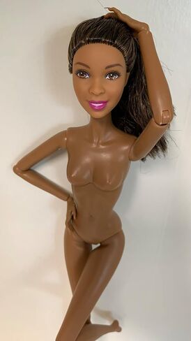 DIY OOAK DOLL BODIES لاستبدالها 12 بوصة دمية أزياء الجسام Supermodel Collector Body Body مفصلية مقبولة دمية تصليح (#4 شوكولاتة داكنة) in Kuwait