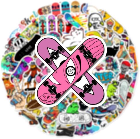 50pcs Cool Neon Stickers, Water Bottle Stickers Waterproof Vinyl Stickers, Stickers for Laptop Skateboard Journal Notesbook Phone Cup Guitar Luggage etc Sticker Pack for Kids Adults Teens in Saudi Arabia