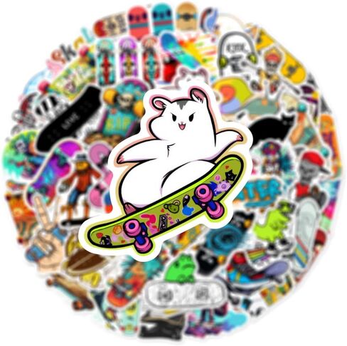 50pcs Cool Neon Stickers, Water Bottle Stickers Waterproof Vinyl Stickers, Stickers for Laptop Skateboard Journal Notesbook Phone Cup Guitar Luggage etc Sticker Pack for Kids Adults Teens in Saudi Arabia