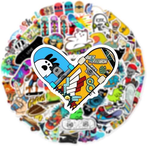50pcs Cool Neon Stickers, Water Bottle Stickers Waterproof Vinyl Stickers, Stickers for Laptop Skateboard Journal Notesbook Phone Cup Guitar Luggage etc Sticker Pack for Kids Adults Teens in Saudi Arabia
