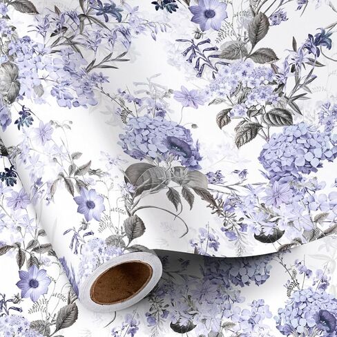 RUSPEPA Floral Wrapping Paper Roll for Women Girls, Mini Roll, Elegant Wild Flower Design Gift Wrap Paper Perfect for Birthdays, Bridal Shower, Spring, Wedding, Mother's Day, 17 Inch x 16.4 Feet in Kuwait