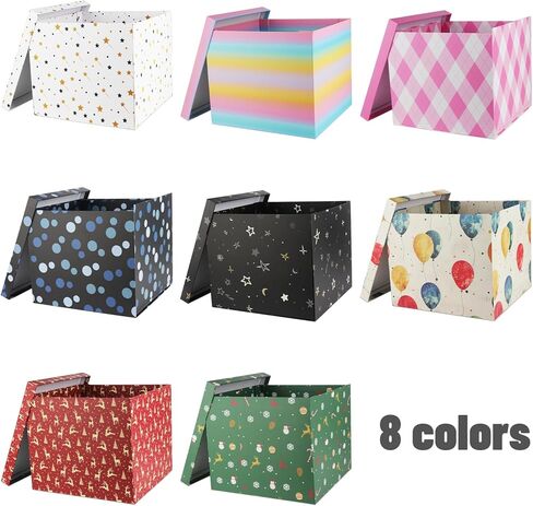 YINUOYOUJIA Large Gift Box 12x12x10Inch,Pink Gift Boxes with Lids for Presents,Cute Box,Birthday Gift Box,Gift Packaging for Valentine's Day,Mother's Day,Christmas,Anniversaries. in Kuwait