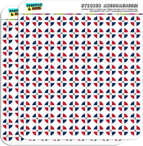The Dominican Republic National Country Flag 1/2" (0.5") Planner Calendar Scrapbooking Crafting Stickers - Opaque in Saudi Arabia