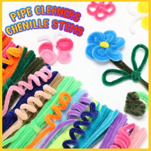 1800 PCS أنابيب منظفات 6 مم من 12 بوصة تشنيل سيقان أنابيب أنابيب أنابيب لوازم الفن لوازم فنية للأطفال البالغين ديكورات إبداعية ، 36 ألوانًا متنوعة in Kuwait