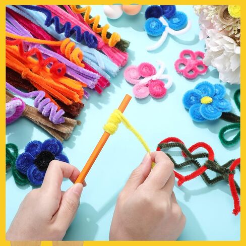 1800 PCS أنابيب منظفات 6 مم من 12 بوصة تشنيل سيقان أنابيب أنابيب أنابيب لوازم الفن لوازم فنية للأطفال البالغين ديكورات إبداعية ، 36 ألوانًا متنوعة in Kuwait