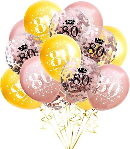 SHUNTAI 100th Birthday Balloons Latex Confetti Balloon Gold and Black 100th Birthday Decorations for Men Women 100 Years Old Anniversary Theme Birthday Party Decor Supplies 15 Pack 12 inch in Kuwait