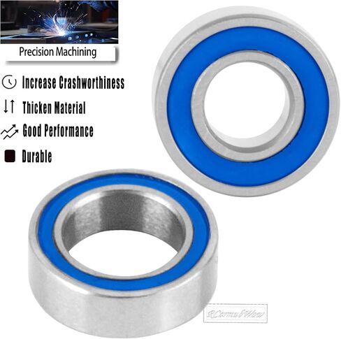 ترقيات مجموعة RC Bearings Progrates لـ 1/10 Slash 2WD ، Slash 2WD BL-2S ، Rustler 2WD ، Stampede 2WD ، Bandit 2WD RC Car ، Bearings Kit Up ، 19pcs w/bearing tool ، Black in Kuwait