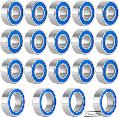 ترقيات مجموعة RC Bearings Progrates لـ 1/10 Slash 2WD ، Slash 2WD BL-2S ، Rustler 2WD ، Stampede 2WD ، Bandit 2WD RC Car ، Bearings Kit Up ، 19pcs w/bearing tool ، Black in Kuwait