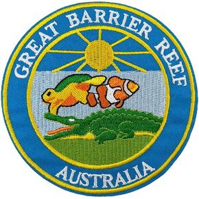 Cute-Patch Diving Great Barrier Reef Australia Embroidered Iron on sew on Patch