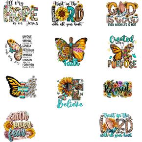 12PCS Small Size Cross Iron On Decals Thermal Transfer Stickers for Clothing Heat Press Decoration Appliqued Sublimation Patches Iron On Transfer Designs Heat Press Vinyl for Shirts in Kuwait