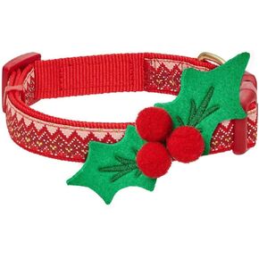 Blueberry Pet Christmas Dog Collar with Bow - Size Medium - Adjustable Holiday Dog Collars for Medium Dogs & Small Dogs, Award-Winning Brand, Neck 14.5"-20"