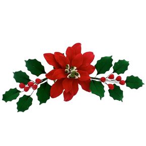 Global Sugar Art Poinsettia Fancy Sugar Cake Flowers, Red, Small, 3 Count by Chef Alan Tetreault. Perfect for Christmas Cake Decorations, Yule Logs, Gingerbread Houses, and more.