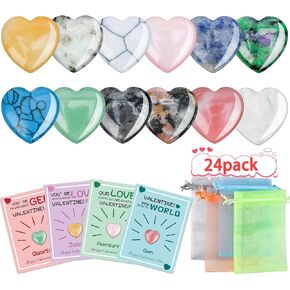 24 Pack Valentines Cards for Kids, Mason jar Valentines Day Cards Valentines Cards for School Classroom Valentine Gift Exchange for Boys Girls Toddlers Class School Party Favor (Candy Not Included)