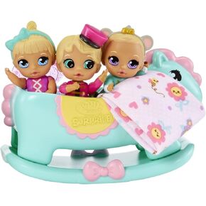 Baby Born Surprise Mini Babies 2.25 " - تفاجئ التوائم أو ثلاثة توائم دمى قابلة للتحصيل مع قماط ناعم ، بطانية ، حصان هزاز ، سن 3+ ، متعدد الألوان (918537)